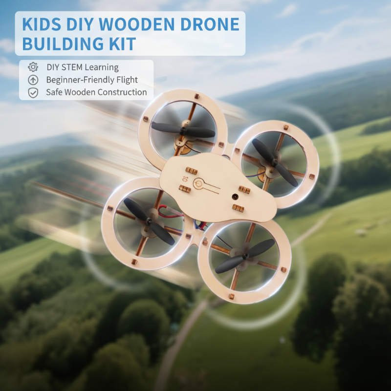 🔥🧩 DIY Wooden Drone Building Kit 🚁