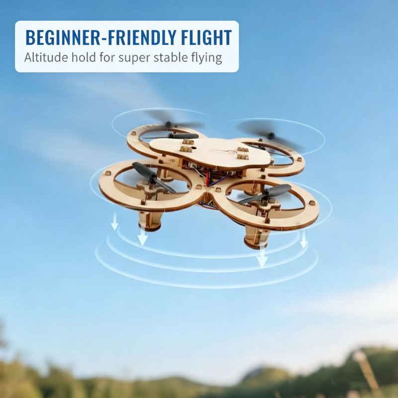 🔥🧩 DIY Wooden Drone Building Kit 🚁