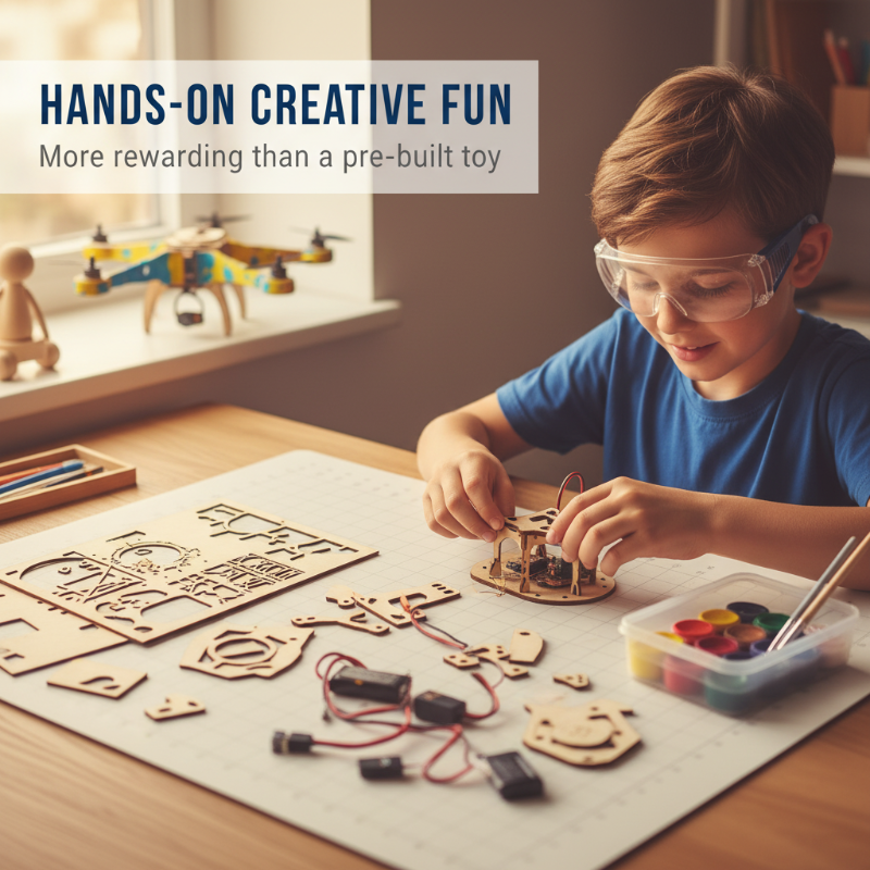 🔥🧩 DIY Wooden Drone Building Kit 🚁